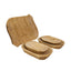Set 5 platouri din lemn pentru servire, dimensiuni variate, maro
