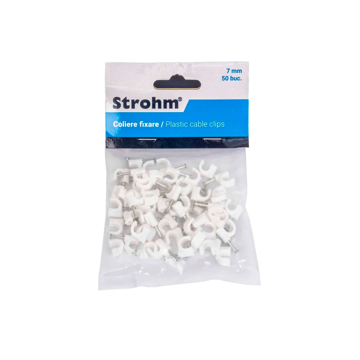 Set 50 cleme de fixare 7mm, pentru prindere sigura si usoara