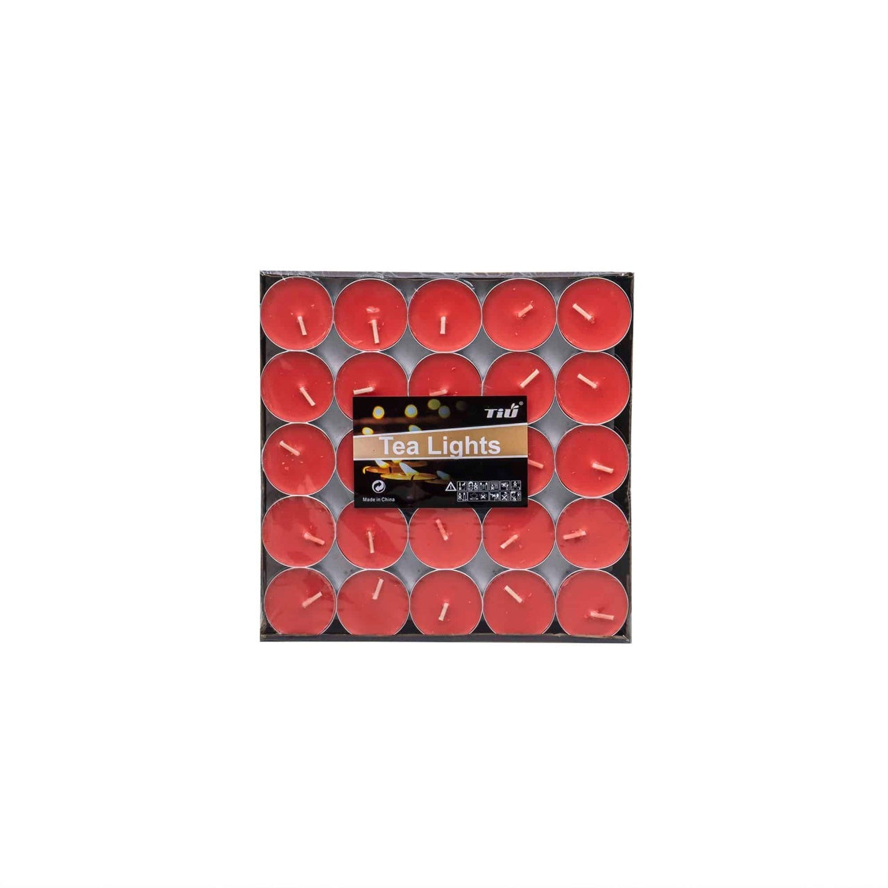 Set 50 lumanari decorative rosii, 14g, ardere 4 ore