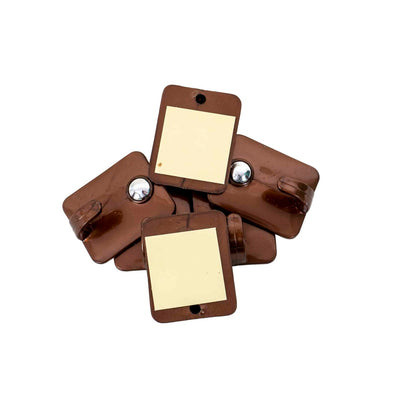Set 6 cuiere din plastic cu adeziv super rezistent, 4x5 cm