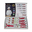Set 6 cutite bucatarie din inox cu invelis ceramic, dimensiuni variate