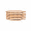 Set 6 farfurii din lemn fag, forma frunza, 34x18 cm pentru servire