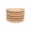 Set 6 farfurii din lemn fag, rotunde, 24x22 cm, design frunza
