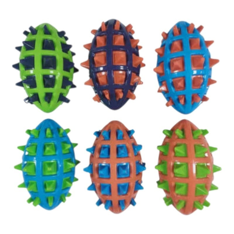 Set 6 jucarii de mestecat pentru caini, mingii multicolore
