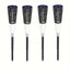 Set 6 lampi solare decorative, pentru gradina, cu fixare tip tarus, lumina calda, pornire/oprire automata, rezistente la apa, din ABS, negru