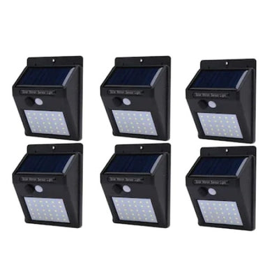 Set 6 lampi solare, FOXMAG24, 30 de LED, senzor de miscare, 0.55W