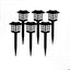 Set 6 lampi solare pentru gradina, cu iluminare LED, rezistente la apa, negru