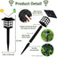 Set 6 lampi solare pentru gradina, cu iluminare LED, rezistente la apa, negru
