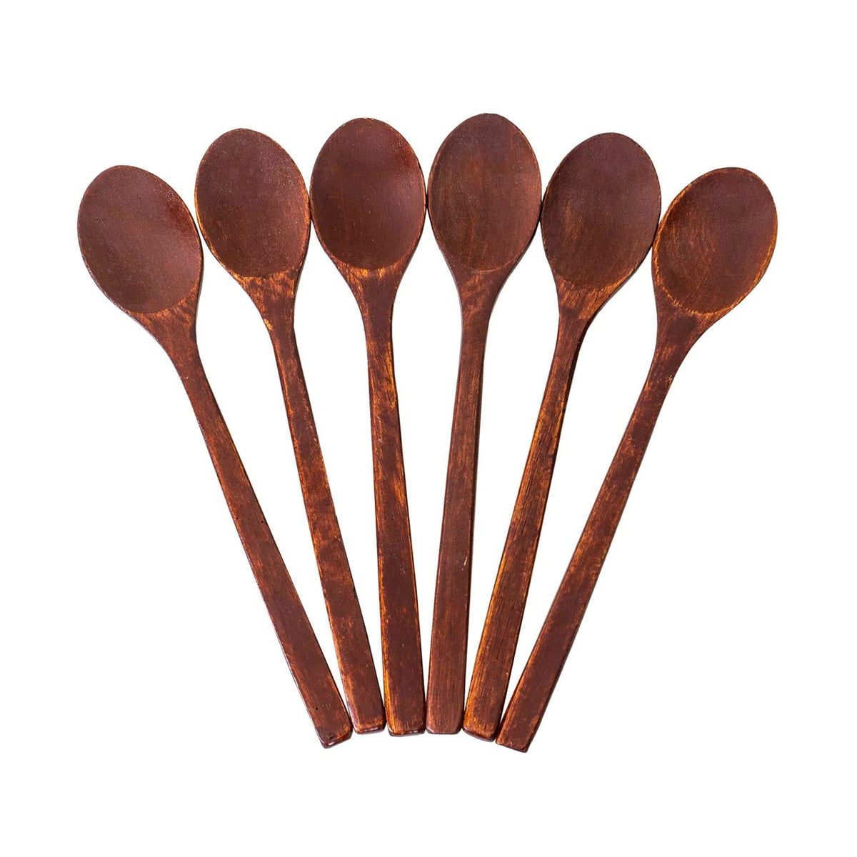 Set 6 linguri din lemn de bambus, 23 cm, maro