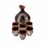 Set 6 pahare ceramica cu sticla in forma de caracatita, capacitate 1.2L sticla si 180ml pahare