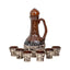 Set 6 pahare cu sticla si ceramica, capacitate 800ml si 100ml