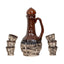 Set 6 pahare cu sticla si ceramica, capacitate 800ml si 100ml