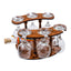 Set 6 pahare de vin cu picior, sticla maro, capacitate 1000 ml pe suport