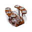 Set 6 pahare de vin cu picior, sticla maro, capacitate 1000 ml pe suport