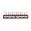 Set 6 pahare shot cu suport din lemn dreptunghiular, capacitate 50 ml