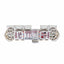 Set 6 pahare shot din sticla cu suport din lemn, capacitate 50 ml