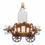 Set 6 pahare shot din sticla pe suport, model caruta, 400ml