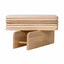 Set 6 tocatoare din lemn de fag cu suport dreptunghiular, 24.5x15 cm