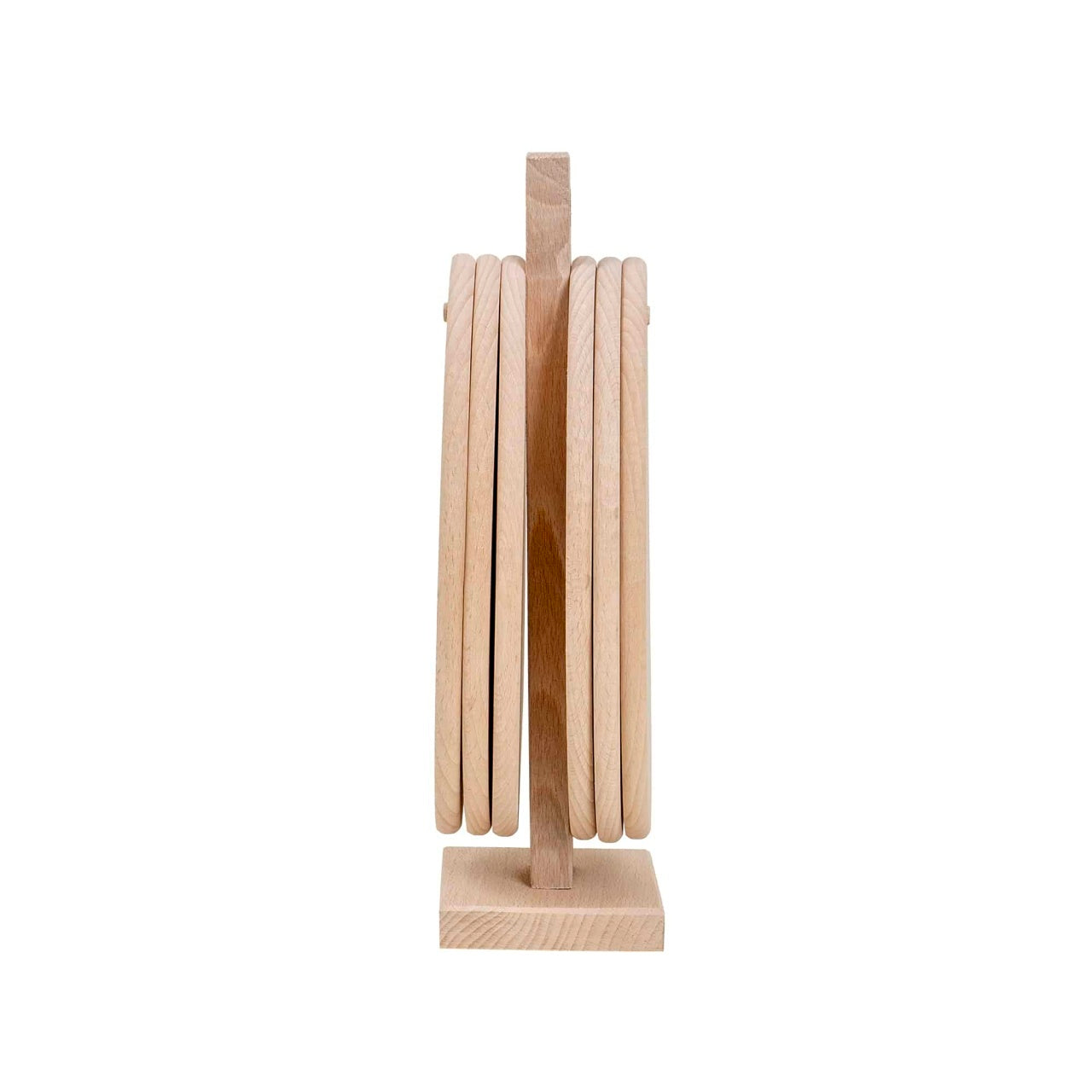 Set 6 tocatoare din lemn de fag cu suport vertical oval, dimensiune 24x15 cm