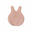 Set 6 tocatoare rotunde din lemn, diametru 19 cm, cu suport bej