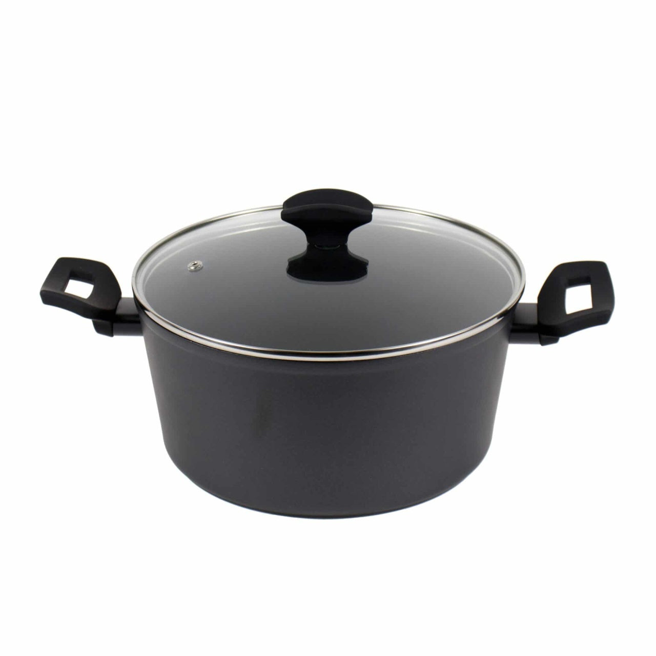 Set 7 piese aluminiu cu strat neaderent, 3 oale, tigaie si capace termorezistente