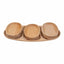 Set 7 platouri ovale din lemn de fag, compartimentate, 60x28x2.5cm