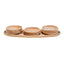 Set 7 platouri ovale din lemn de fag, compartimentate, 60x28x2.5cm