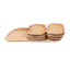 Set 7 platouri ovale din lemn de fag, compartimentate, 64x27x2.5cm