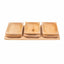 Set 7 platouri patrate din lemn de fag, compartimentate, 50x24x2.5 cm