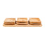Set 7 platouri patrate din lemn de fag, compartimentate, 50x24x2.5 cm