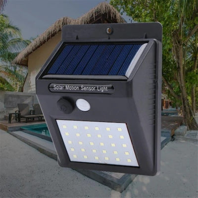 Set 8 lampi solare, FOXMAG24, 30 de LED, senzor de miscare, 0.55W