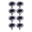 Set 8 lampi solare, tip spot, cu sistem de fixare tip tarus, rezistente la apa, carcasa metalica, cu 8 LED-uri, argintiu