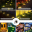 Set 8 lampi solare, tip spot, cu sistem de fixare tip tarus, rezistente la apa, carcasa metalica, cu 8 LED-uri, argintiu
