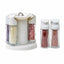 Set 8 recipiente condimente cu suport rotativ, alb, diametru 16 cm