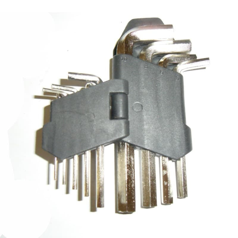 Set 9 chei imbus hexagonale scurte din otel calit pentru spatii inguste