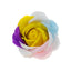 Set 9 trandafiri multicolori din sapun cu parfum fin, miez galben