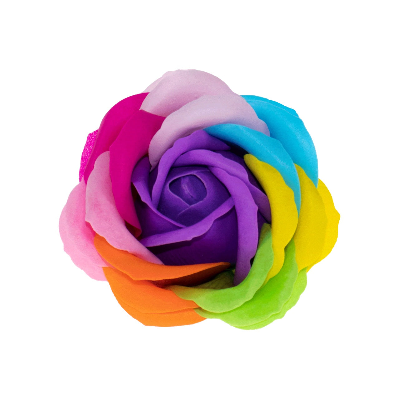 Set 9 trandafiri multicolori din sapun cu parfum fin, miez mov