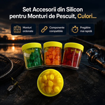 Set Accesorii din Silicon pentru Monturi de Pescuit, Culori Asortate – imagine principală promoțională