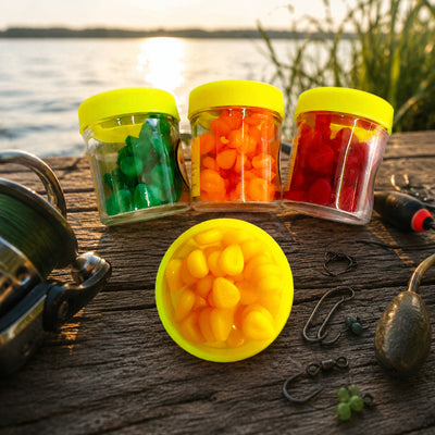 Set Accesorii din Silicon pentru Monturi de Pescuit, Culori Asortate – imagine comercială în ambient