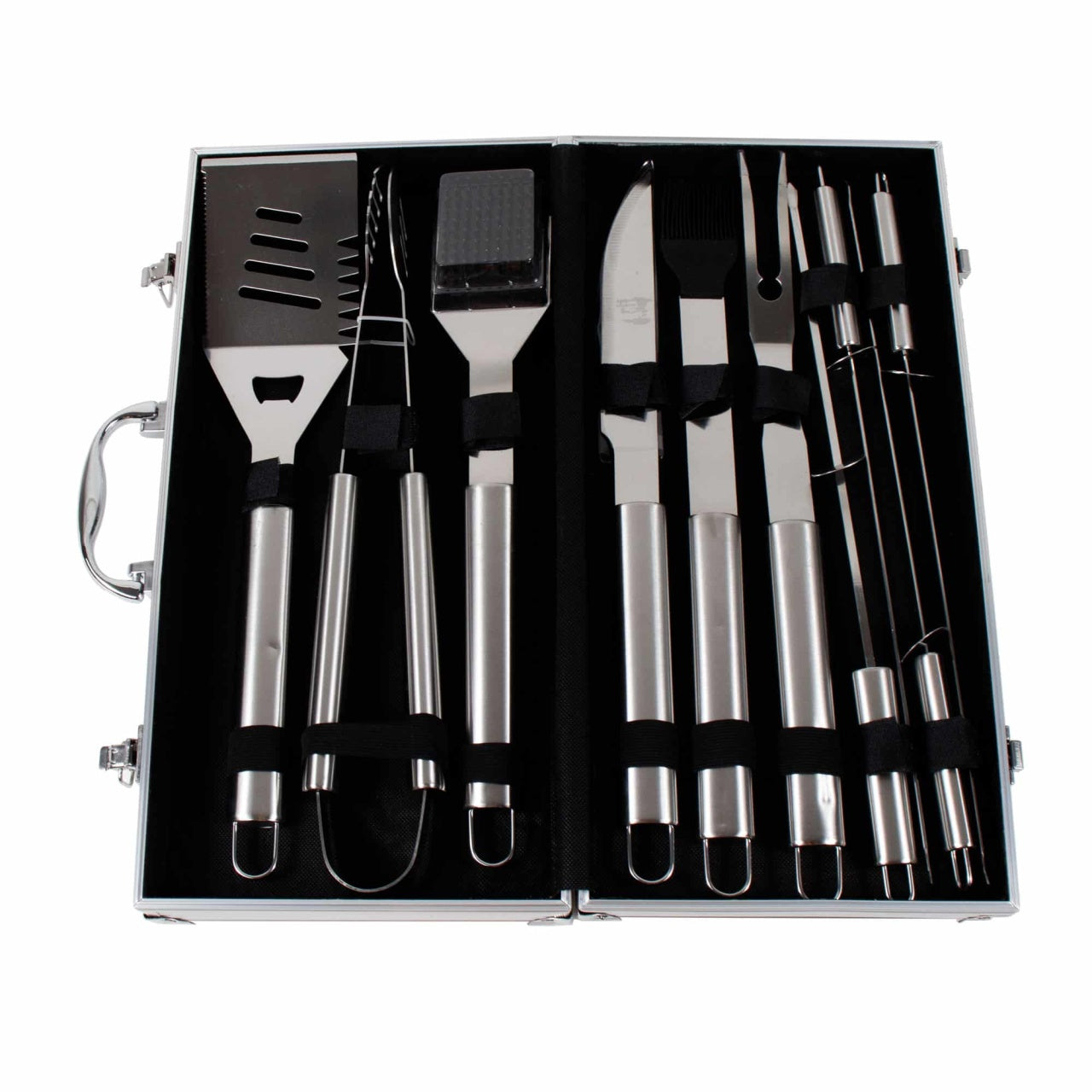 Set accesorii gratar 10 piese cu diplomat aluminiu, ustensile lungi