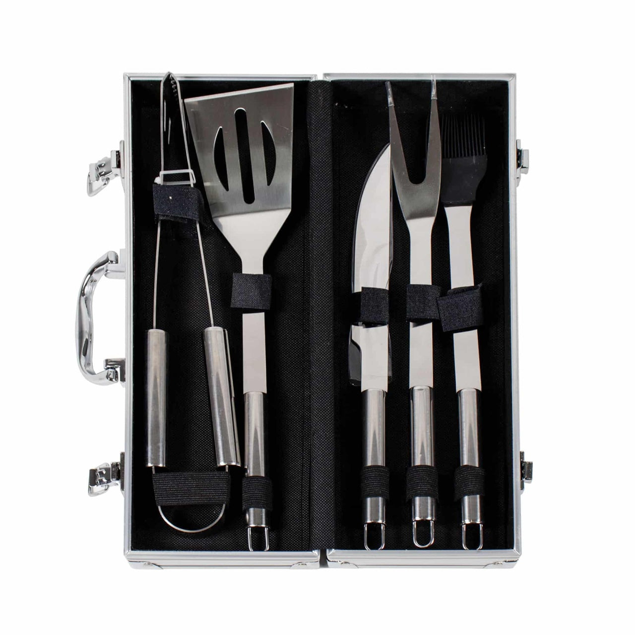 Set accesorii gratar 5 piese cu diplomat din aluminiu