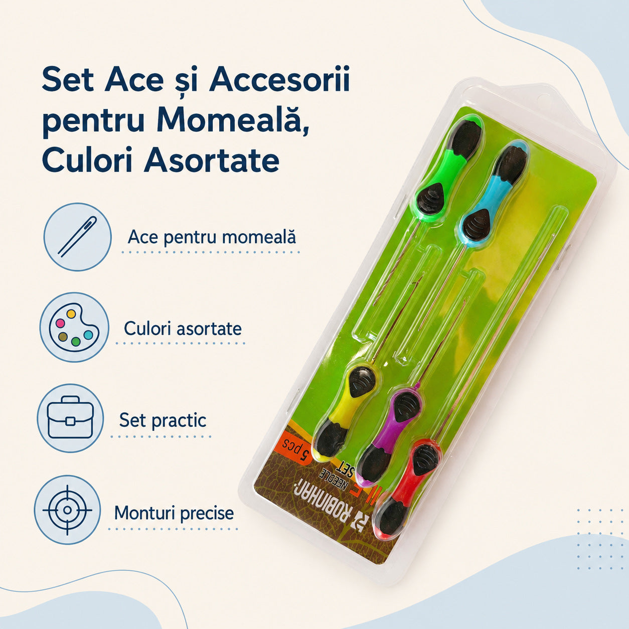 Set Ace și Accesorii pentru Momeală, Culori Asortate – caracteristici