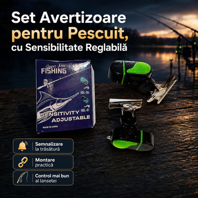 Set Avertizoare pentru Pescuit, cu Sensibilitate Reglabilă – imagine principală promoțională