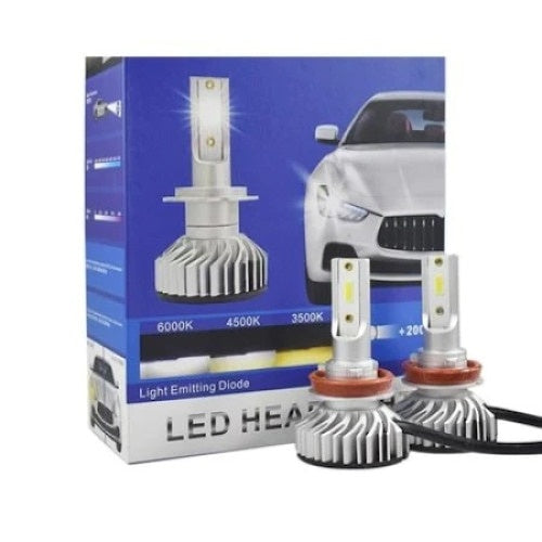 Set Becuri Auto H1 LED FOXMAG24, 50 W, Flux Luminos 8000 lm, Waterproof, Temperatura Culoare 6000 K, Montaj Plug&Play, Design Ergonomic, Argintiu