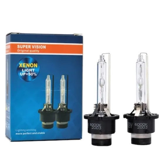 Set Becuri Xenon D2S Auto FOXMAG24 pentru Far 6000k 35W Faza Scurta