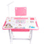 Set birou si scaun copii cu lampa LED, inaltime reglabila, roz