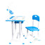 Set birou si scaun copii, lampa LED, inaltime reglabila, albastru
