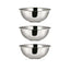 Set bol inox, FOXMAG24, cu 3 piese, diametru 30 cm