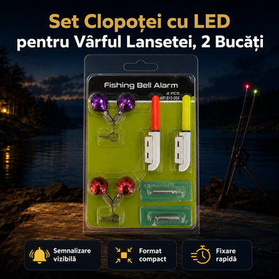 Set Clopoței cu LED pentru Vârful Lansetei, 2 Bucăți – imagine principală promoțională
