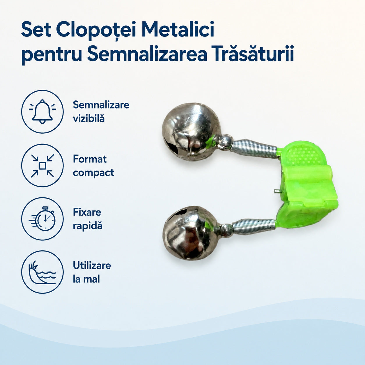 Set Clopoței Metalici pentru Semnalizarea Trăsăturii – caracteristici